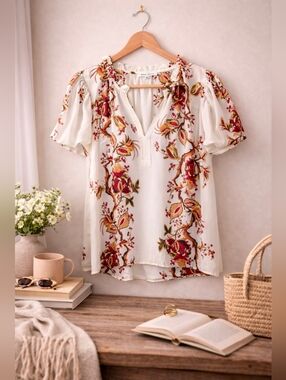 Rose + Olive | Medium | Blouse | NWOT